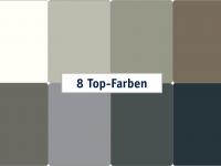 8 Aktions-Farben, Top-Farben, Holz-Haustüren-Aktion 2022.